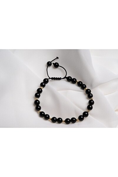 OEM Brățară realizată cu șnur și bilute din aur 585 14k - Reglabila