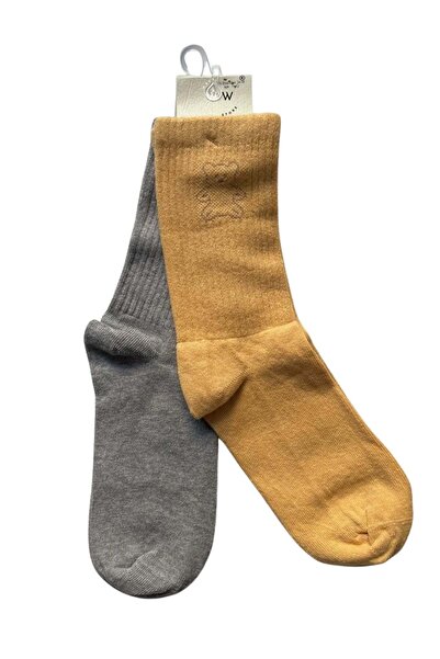 ww waka waka kids store Унисекс детски комплект от 2 чифта чорапи с цветен ме...