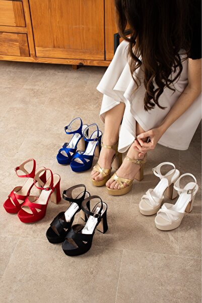 LUCKY COLLECTİON Stylish Heeled Shoes 12 cm