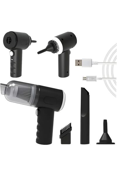 Generic 3 in 1 Portable Vacuum Cleaner Duster Blower Air Pump Wireless Handheld Clean Microscopic dust