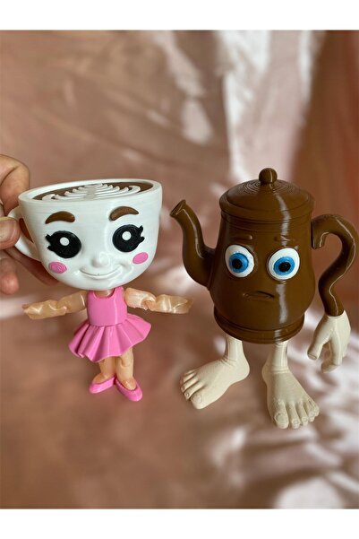 Eta3d Mega Boy 2-Piece Set Ballerina Cappuccino Ta Ta Ta Sahur Brainrot Family Figure