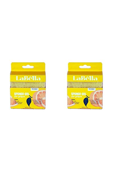Labella Reusable Lemon Shower Gel Sponge 2*75g (pack of 2)