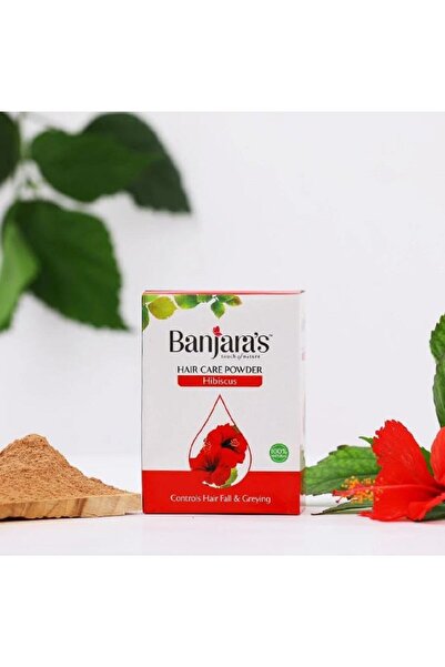 Banjara's مسحوق زهرة الكركديه للشعر | طبيعي ١٠٠٪ وعشبي | ١٠٠ غرام