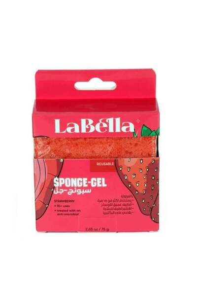 Labella Bath Gel Sponge With Strawberry Scent 75g