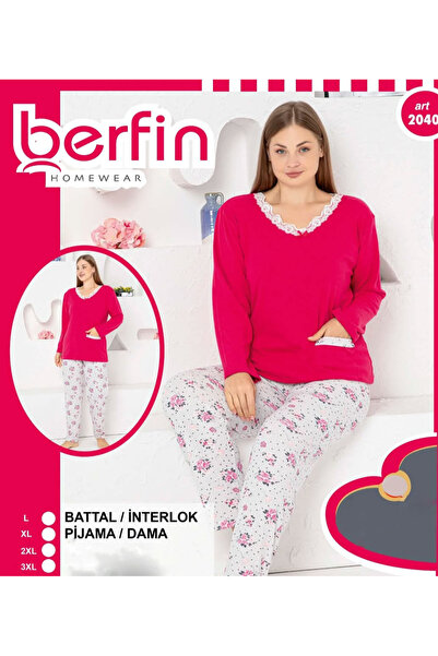 Star Fashion Pijama dama 100% bumbac interlock, bluza cu maneca lunga si pant...