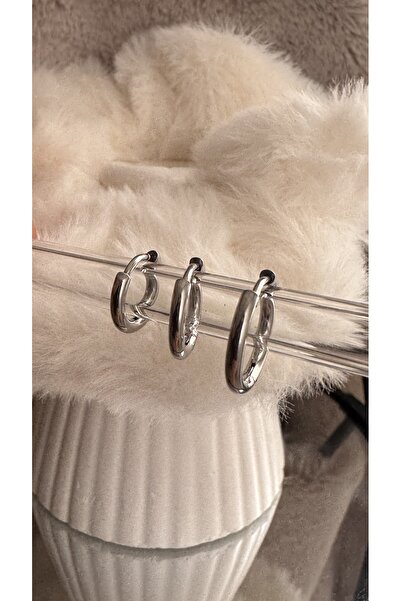 Rod Çelik Halka 3’lü Set Küpe