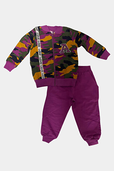 nasbina Детски комплект пижама с дълъг ръкав, джобове и цип за момичета