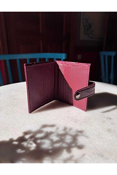 mlio Burgundy Multi-Slot Card Holder Wallet