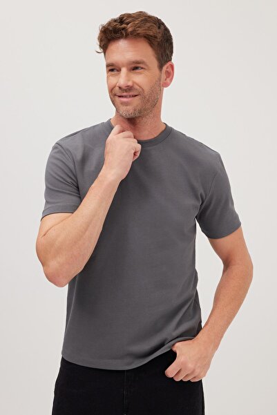 Tudors Men's Regular Fit Classic Cut 100% Cotton Crew Neck Smoked T-Shirt