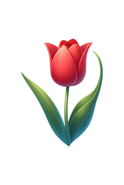 TELLGRAF Tulip Themed Sticker Set (4X4 cm 24 Pieces)