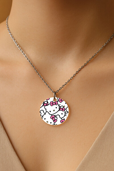 Cekuonline قلادة من الأكريليك الصلب الشفاف مع سلسلة مزخرفة من هيلو