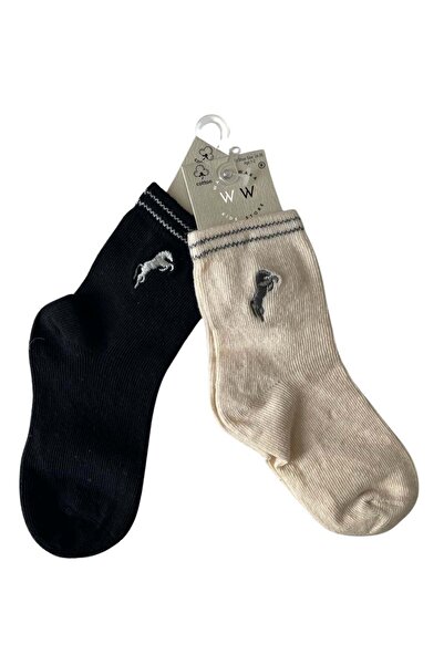 ww waka waka kids store Комплект от 2 чифта памучни чорапи с мотиви за момчет...