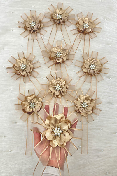 ZEYMERADE زينة كابتشينو مع بروش، زينة للعروس والعريس، هدية زفاف، زينة عربة ال...