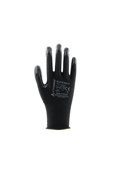 ACTIVEHAND SUPERFİT SY/SY NO:8 Avuç İçi Tırtıklı Nitril Kaplı Polyester Eldiven