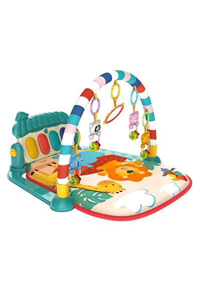 huanger -سجادة لعب للأطفال مع مشاية تعليمية مع موسيقى - رمادي