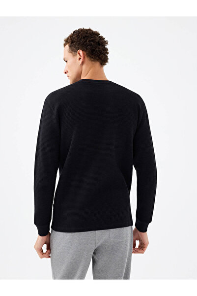 Loft Regular Fit Black Men's Long Sleeve T-Shirt Lf2040680
