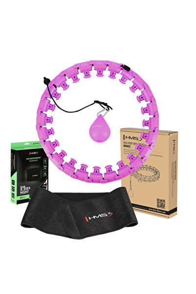 Other SET HULA HOOP HHW12 VIOLET WITH WEIGHT HMS + WAIST SUPPORT BR163 BLACK PLUS SIZE