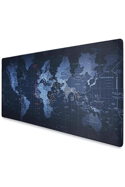 DigikalaX Mousepad Mare Cauciucat DigikalaX®, Pentru Gaming, model Harta Lumi...