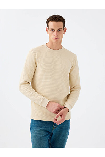 Loft Regular Fit Ecru Men's Long Sleeve T-Shirt Lf2040680