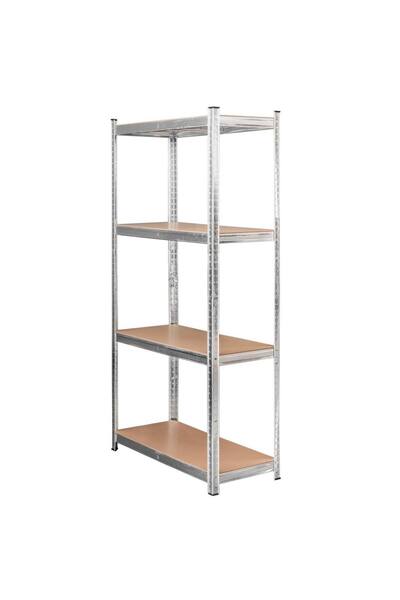 Other Mega-M Basic storage rack H-180 cm L-90 cm D-40 cm 4 shelves made of 4 mm MDF (175 kg) galvanized N