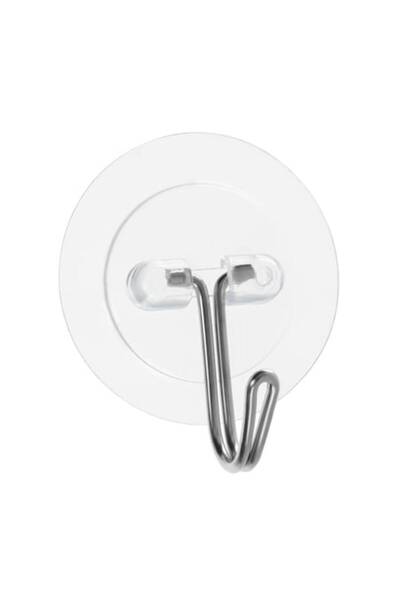 ANTBRO Set de 12 cârlige autoadezive, transparente, bază rotundă, până la 1,5 kg, 4 x 4 cm