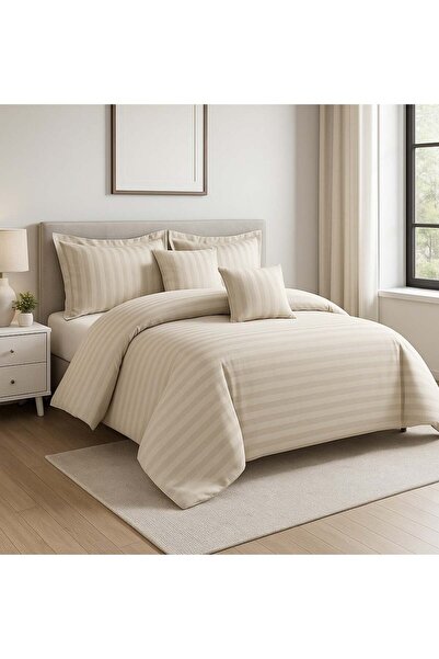 MİNG Lİ طقم فراش فاخر على طراز الفنادق مكون من 7 قطع مع حشوة قابلة للفصل