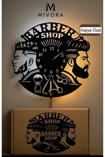 Mivora Shop Duvar Saatı Erkek kuafor