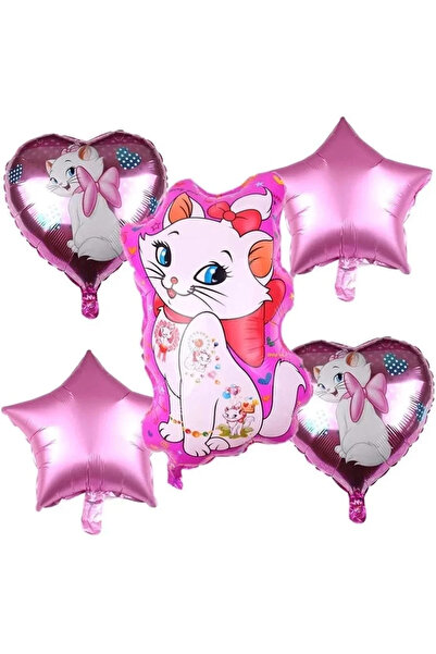 Baloane Vesele Set of 5 Balloons Party Kitty Marie SET304