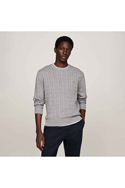 Tommy Hilfiger Erkek Gri Triko