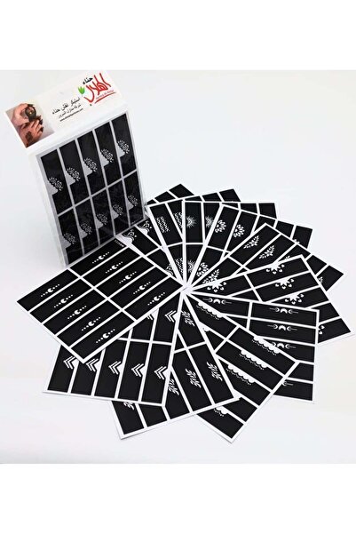 AL-HE استيكر نقش حناء اصابع درزن 12نقش مختلف