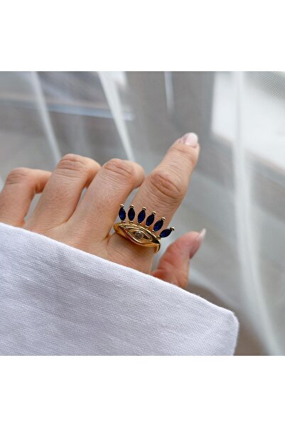 Venus Design Çelik Taşlı Göz Yüzük