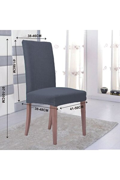 OEM Husă de scaun, poliester elastic, gri, dimensiuni șezut 48x56cm