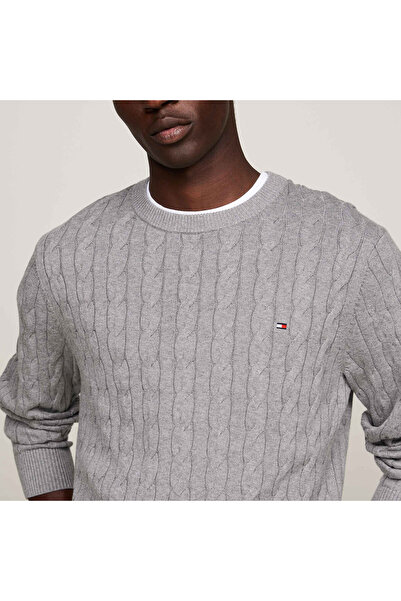 Tommy Hilfiger Erkek Gri Triko