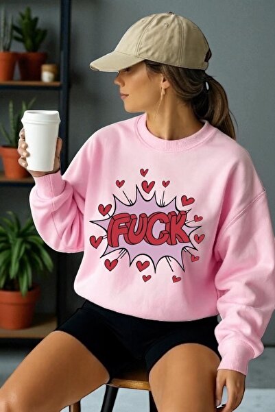 ArtYus Μακρυμάνικο φούτερ Unisex με στάμπα Fuck Transfer και λαιμόκοψη ποδηλάτου