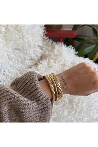 Alice İsstanbul Gold Kalın Bileklik