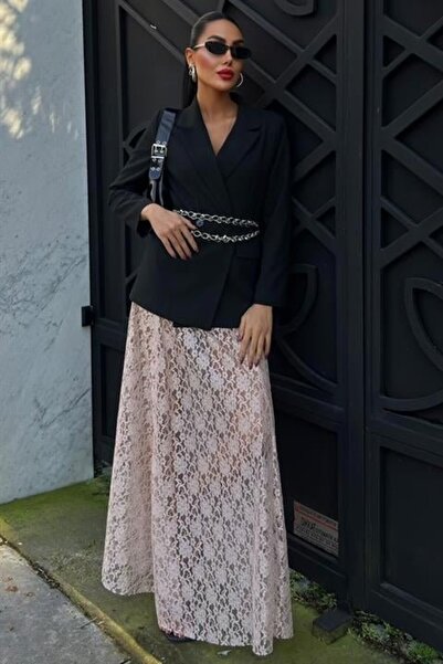 Adora Moda Fusta maxi din dantela 4047