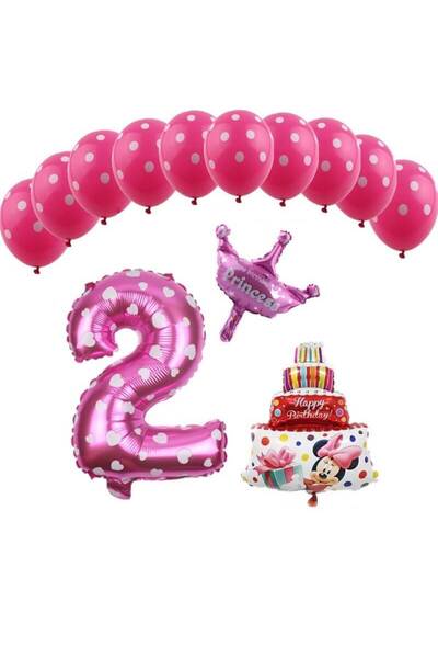 Baloane Vesele Set Aniversar Minnie 2 ANI SET257-2