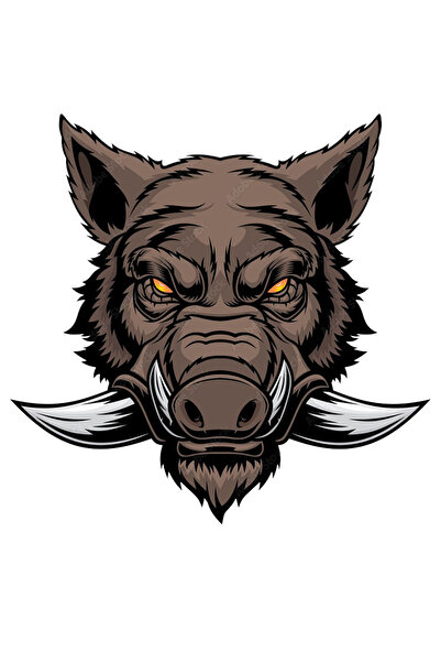 MegaSticker ملصق شعار النبالة والشريط الفوسفوري - البني