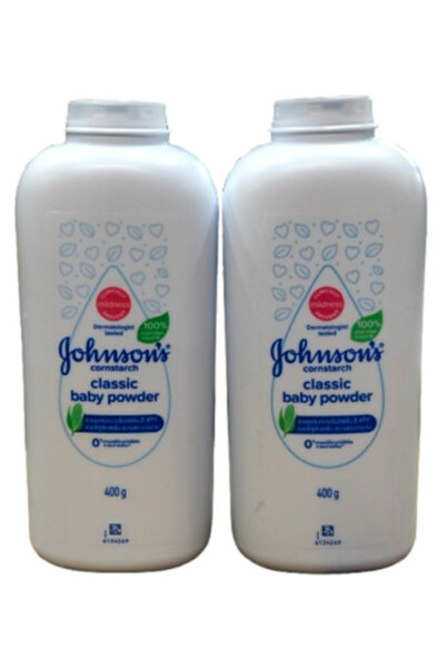 Johnson's بودرة أطفال كلاسيكية من نشا الذرة تمتص الرطوبة بشكل أفضل مرتين 400 ...