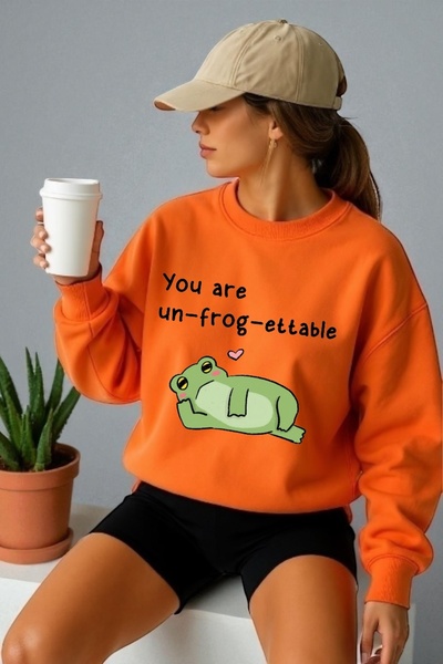 ArtYus Tricou unisex cu mânecă lungă Frog Stretching Transfer cu imprimeu gul...