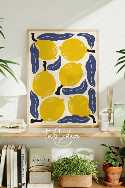 tablodea Poster înrămat cu model de lămâie pentru decor modern de bucătărie -...