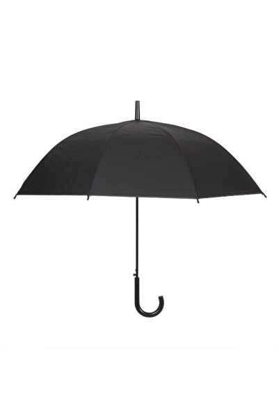 OEM Black Automatic Umbrella 82cm Curved Handle Durable Mechanism Quality Essential Rain Accessory