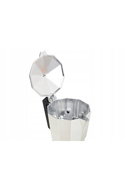 OEM Espresso Moka Pot for Stove, Aluminum, 6 Cups, Silver/Black