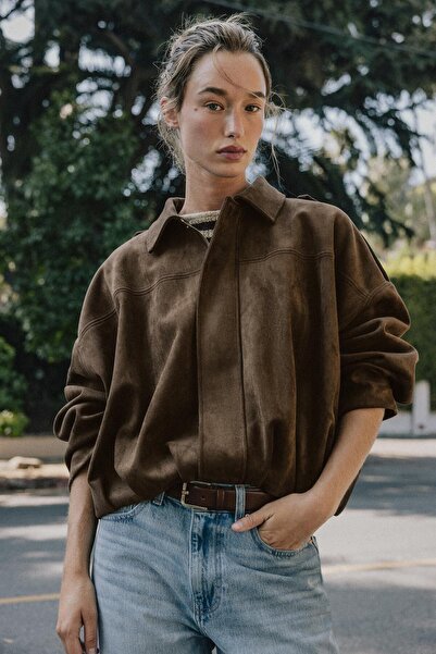 FAMODA Süet Apoletli Bomber Ceket