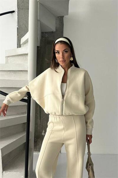 Dipmoda Trening pentru femei cu fermoar cu 3 fire, set dublu DPG105