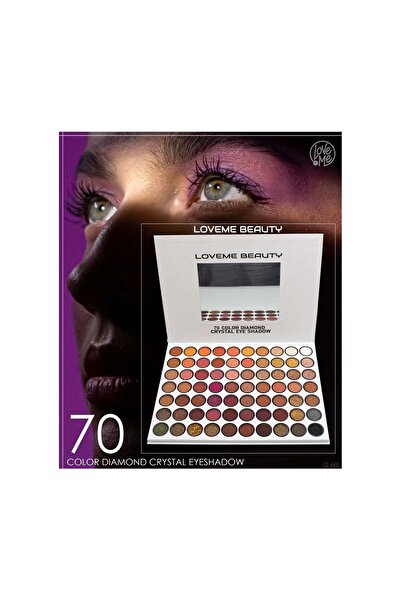 Loveme لوحة ظلال العيون الكريستالية مع 70 لونًا غير لامع ولامع