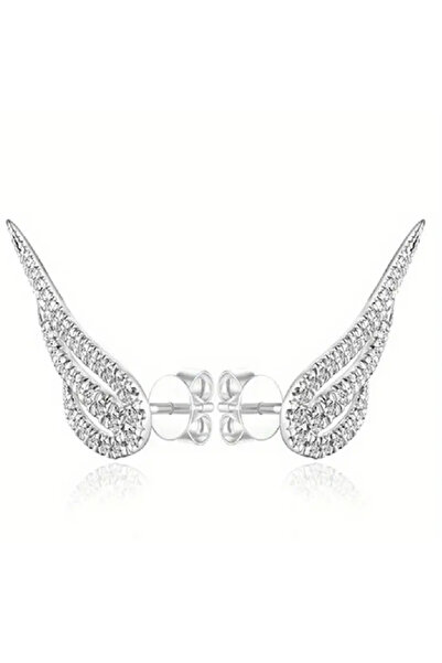 ZETCONCEPT Zet Style Benzersiz Kanat Tasarımlı Küpe-Kübik Zirkon, Partiler İçin Mükemmel,Trendy,İlginç Küpeler