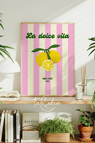 tablodea Pinterest Amalfi La Dolce Vita Poster înrămat cu model de lămâie, pi...