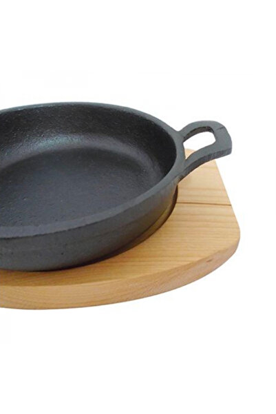 Lacor Round cast iron pot with birch wood stand, Magma, 230 ml