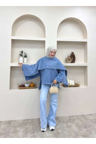 lurex moda One Button Cashmere Jacket with Cape